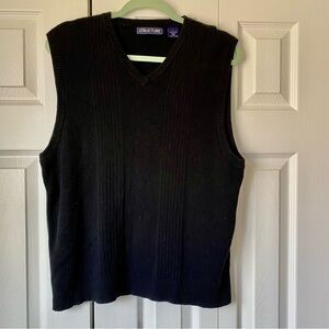 Structure Men’s Large Sleeveless Vest 100% Cotton V-neck Y2K